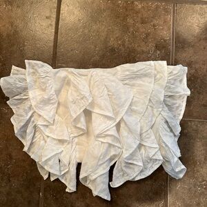 Anthropologie Cream Tube Ruffle Top New With Tags Size M